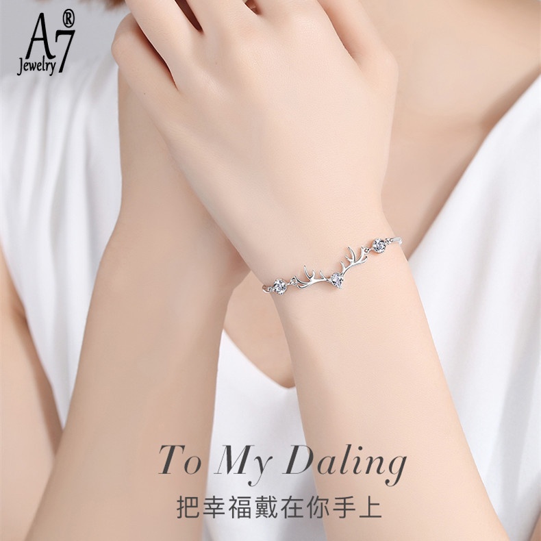 Vòng tay mạ bạc 925 thiết kế thời trang sang trọng cho nữ