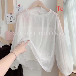 Set Áo thụng trơn chun tay cotton giấy tiêu + áo 2 dây