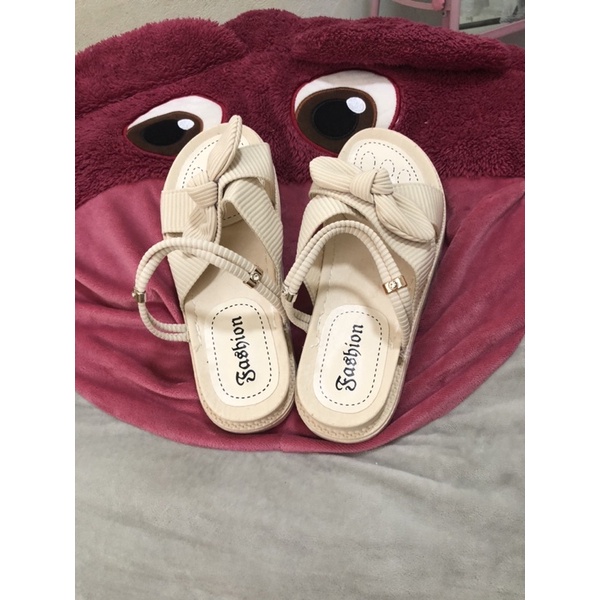 DÉP QUAI NỮ ĐỘN ĐẾ BÁNH MÌ -SANDAL DÂY CHỈNH NƠ XOẮN