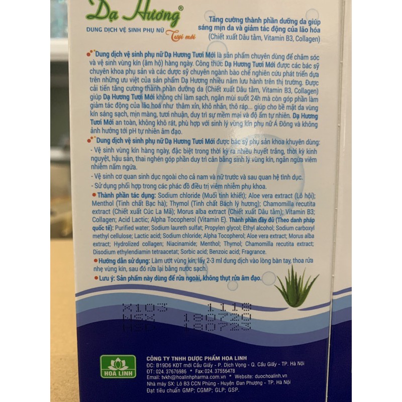 Dung Dịch Dạ Hương 100ml(mầu xanh)