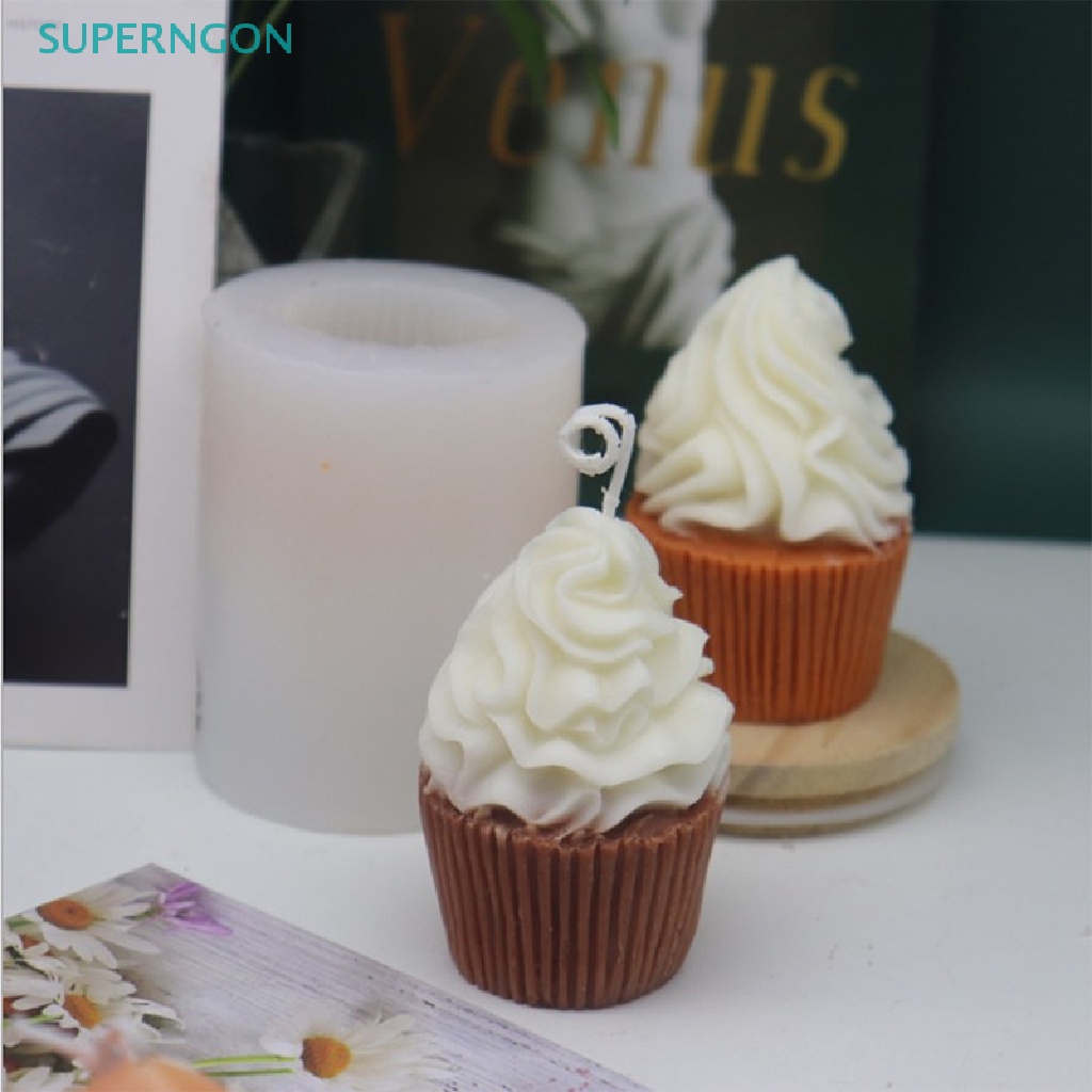 Khuôn Silicone Làm Bánh Tạo Hình Ly Kem 3D Độc Đáo Tiện Dụng DIY