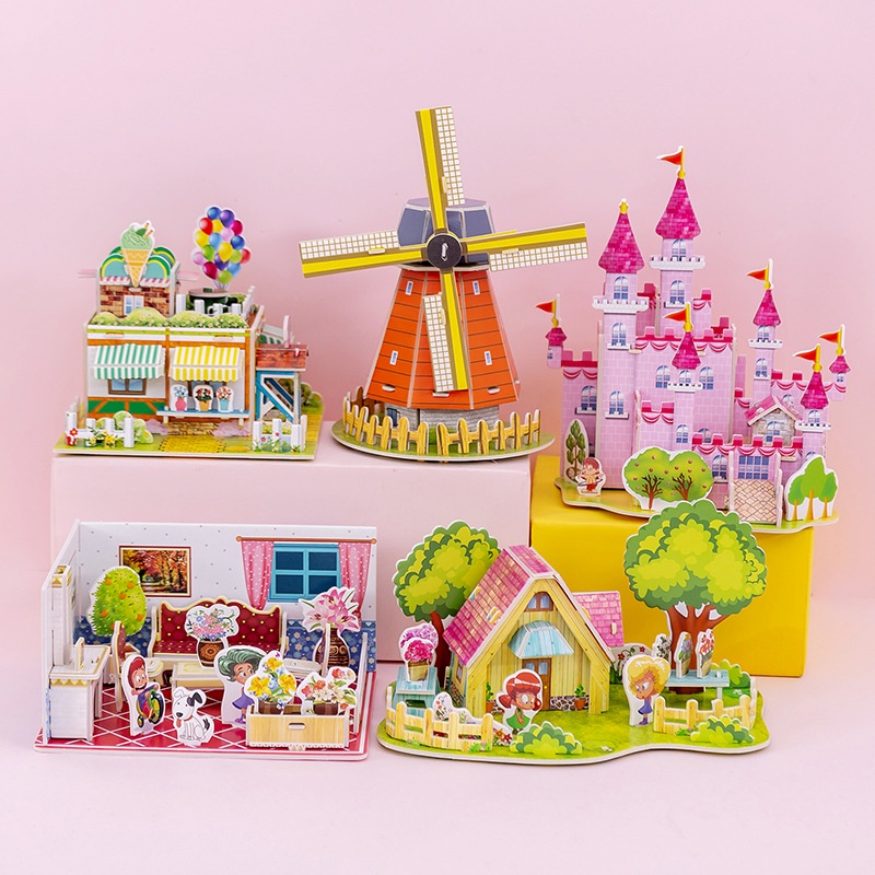 Đồ Chơi Xếp Hình 3d Bằng Giấy Ba Chiều DIY Giáo Dục Sớm Cho Bé