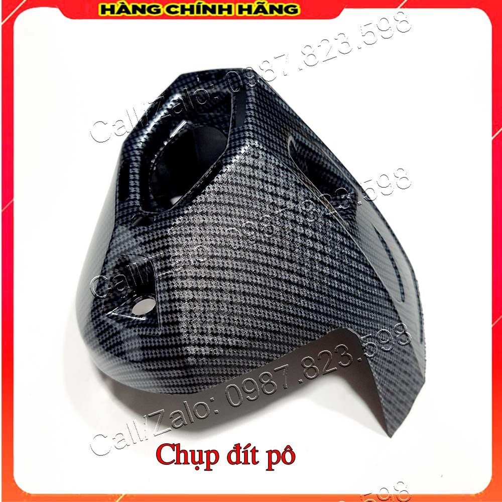 Ốp Pô Và Chụp Đuôi Pô SH 2017 - 2019 Sơn Vân Carbon Hàng Chính Hãng Artistar