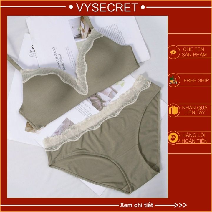 BỘ ÁO LÓT COTTON KHÔNG GỌNG MÚT MỎNG NÂNG NGỰC V1256 | BigBuy360 - bigbuy360.vn