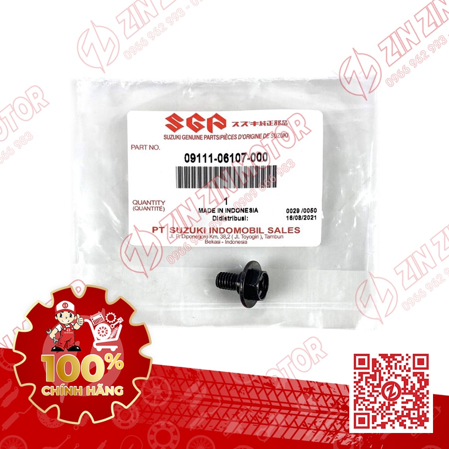Ốc bắt bợ đèn pha  GSX R150 09111B06107N000 chính hãng Suzuki Indonesia