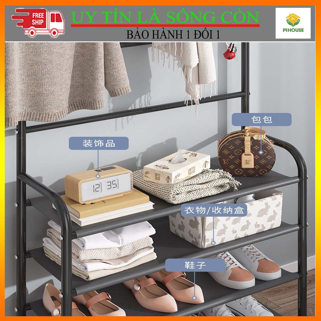 Kệ Giày Dép Treo Quân Áo Mũ Nón Chữ L Nhiều Tầng
