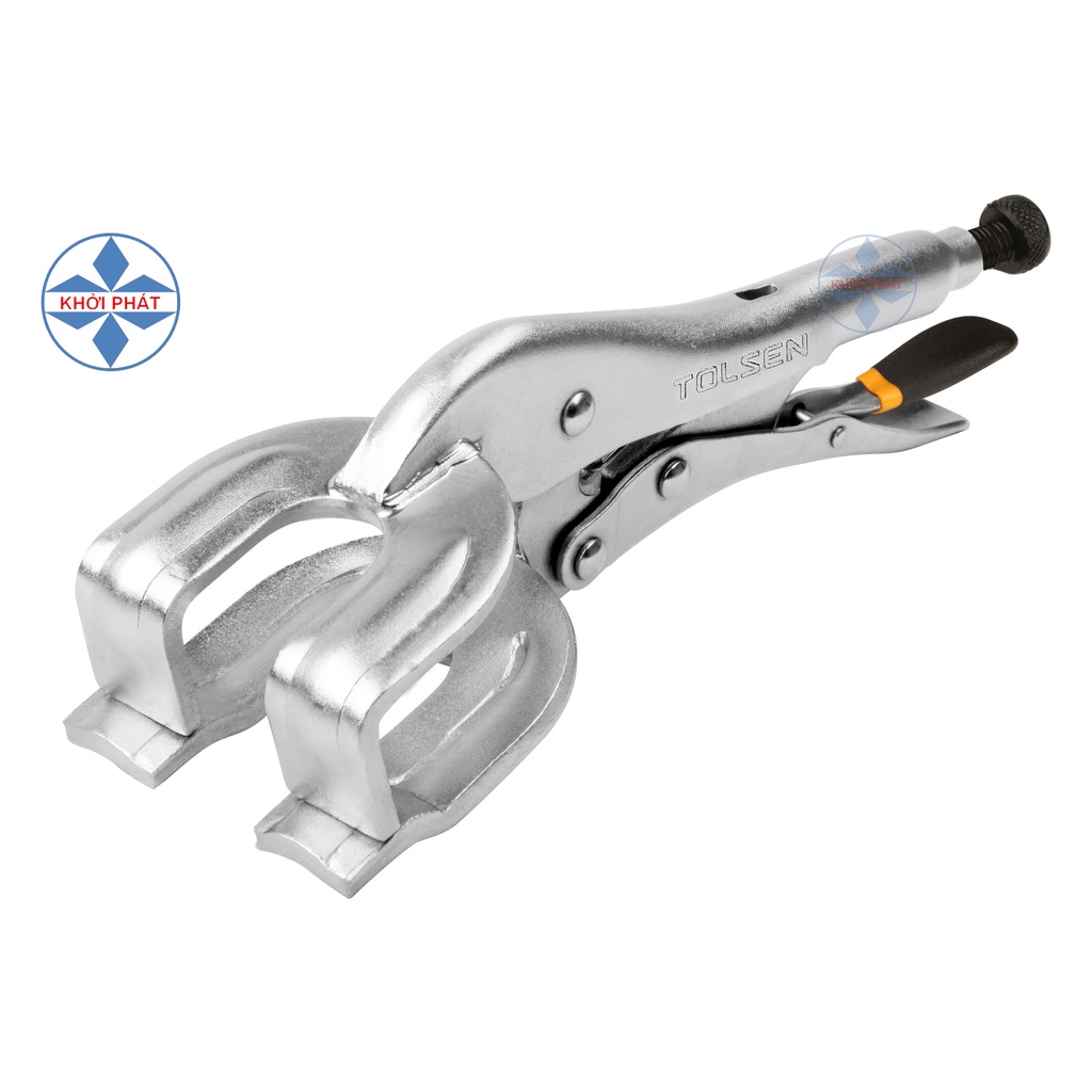 Kềm bấm kẹp 9''-230mm, thép chuyên dụng, phủ Niken bề mặt, miệng mở max: 45mm, dài 30cm, rộng 60mm - Tolsen 10057