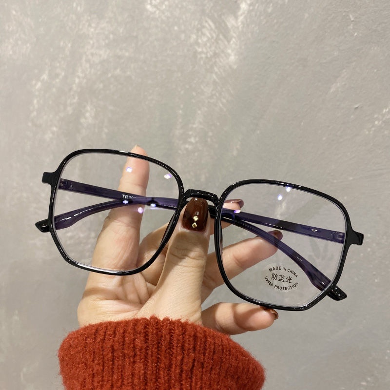 Ultra Kính Cận Thị Tròng Phẳng Siêu Nhẹ Không Có Hộp Mạnh Mẽ Không Trang Điểm Mắt Tròn Cho Nam Và Nữ