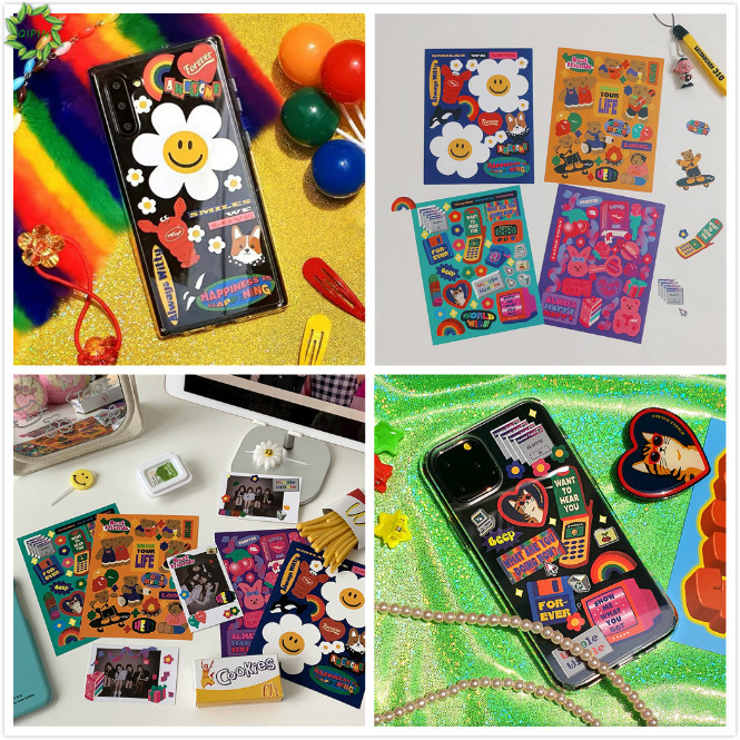 Miếng dán trang trí điện thoại/máy tính kiểu Hàn Quốc