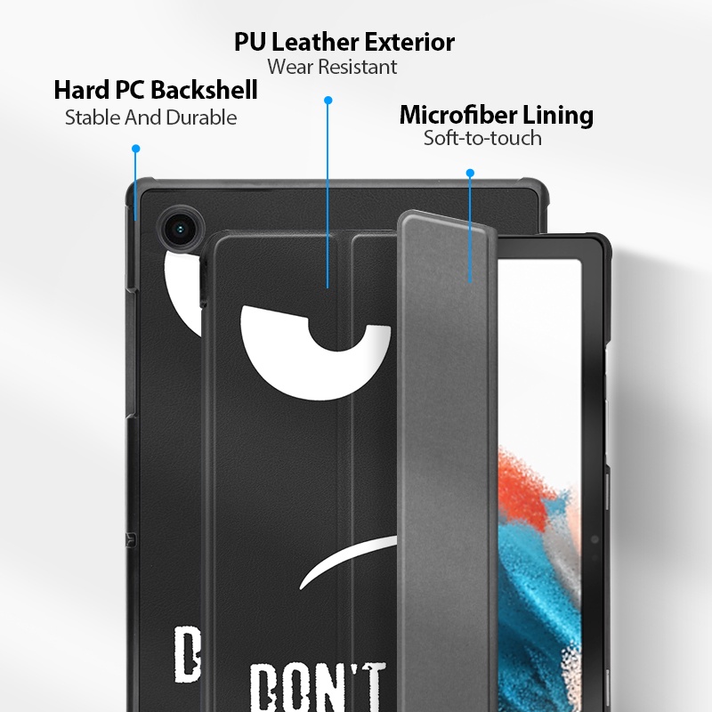 Ốp Máy Tính Bảng Da PU Nắp Gập Từ Tính Cho Samsung Galaxy Tab S8 Plus S7 FE S7+ A8 10.5 A7 10.4 A7 Lite 8.7 SM-X200 X800 T220