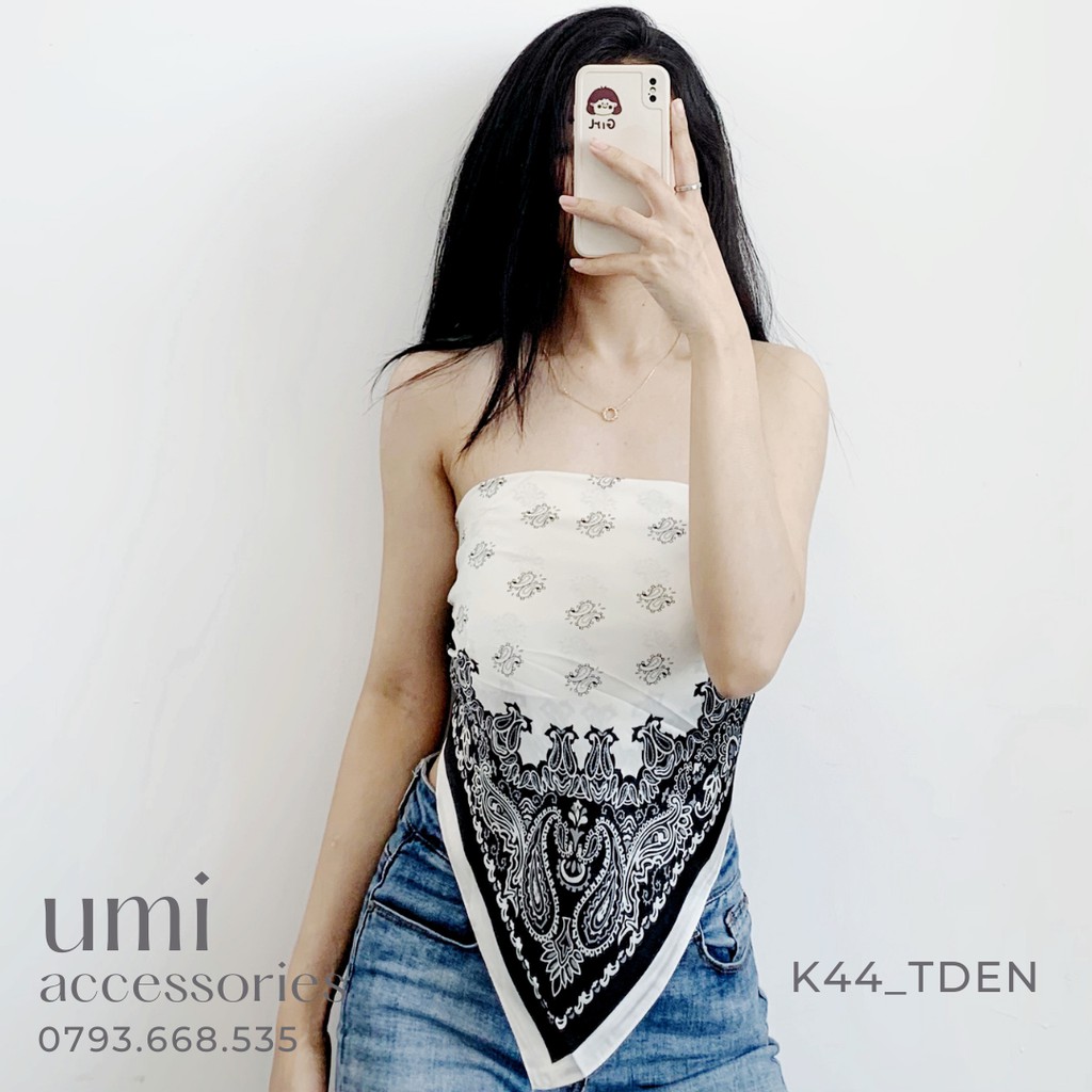 Khăn Bandana Khăn Lụa Vuông Họa Tiết Indian Độc Đáo Hot Trend UMI K44