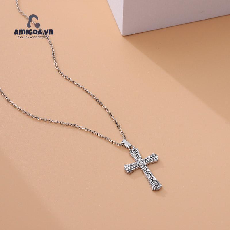 ✨✨Vòng cổ Dạng Chuỗi Xích Toàn Diện Đính Kim Cương Phong Cách Cổ Điển Sang Trọng Dành Cho Nam Nữ