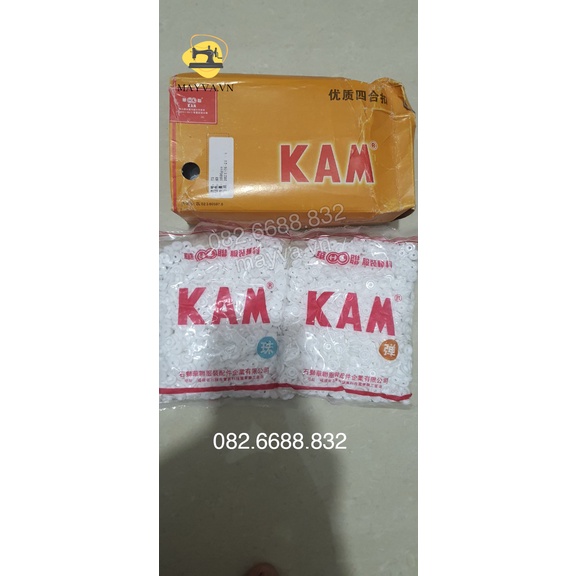 Cúc bấm nhựa Đen+Trắng Hãng KAM T5