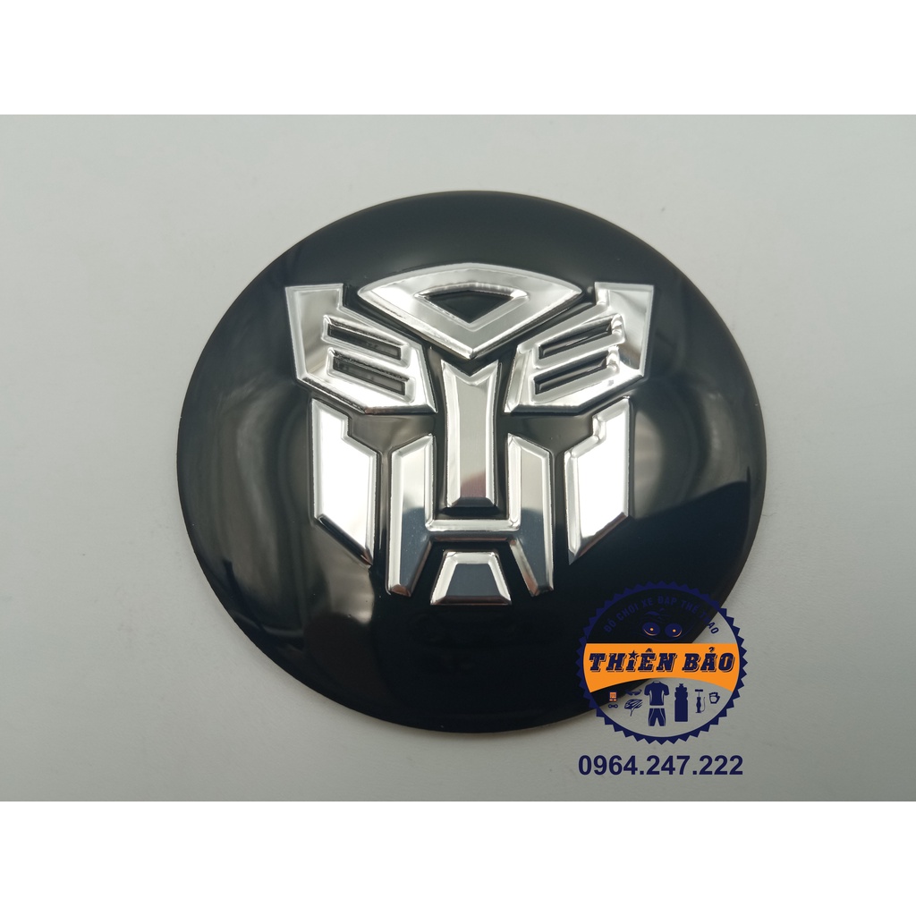 Decal nhôm dán xe Trans Pro, tem dán xe Transformer Protec, logo dán xe hình tròn sticker dán họa ti