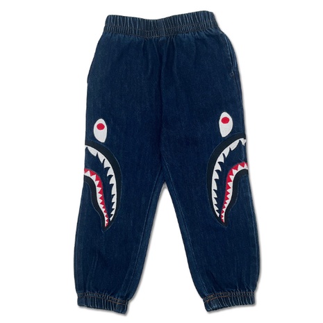 BAPE Quần Dài Bọn trẻ cá mập Họa Tiết Rằn Ri Phong Cách Mới Cho Nam Và Nữ