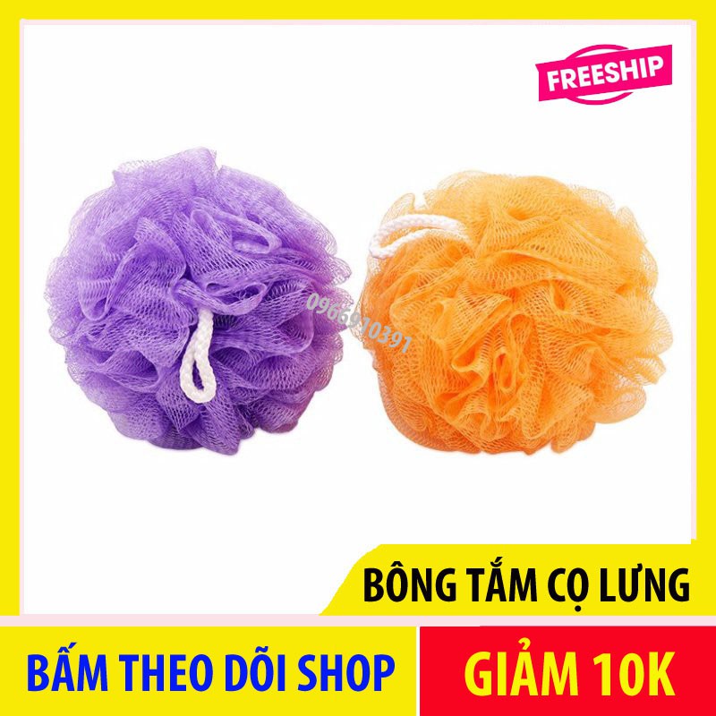 Bông Tắm Tạo Bọt Kì Ghét Tẩy Tế Bào Chết Bông Lưới Massage Lưng Tắm Kỳ Cọ Người Bọt Biển Hàn Quốc Cao Cấp Có Dây Cầm Tay