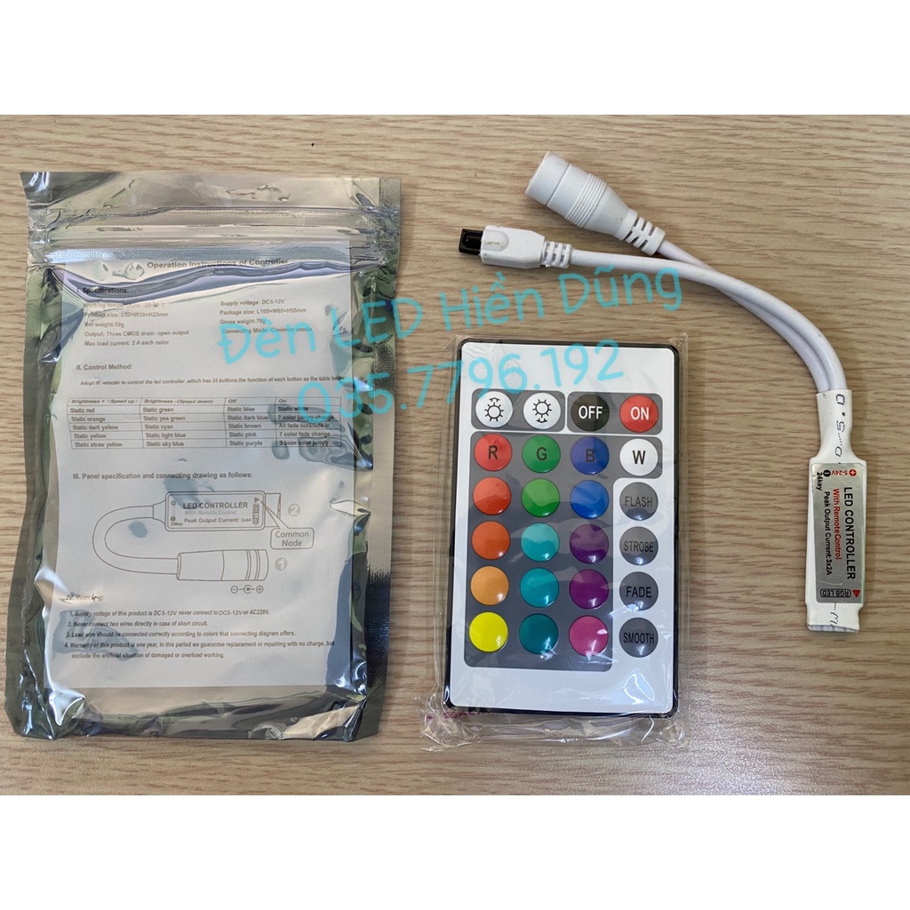 BO KHIỂN LED DÁN 6A - BỘ ĐIỀU KHIỂN CÓ REMOTE