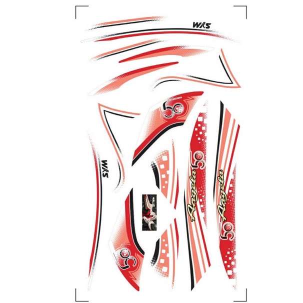 Tem rời dán xe angela 50