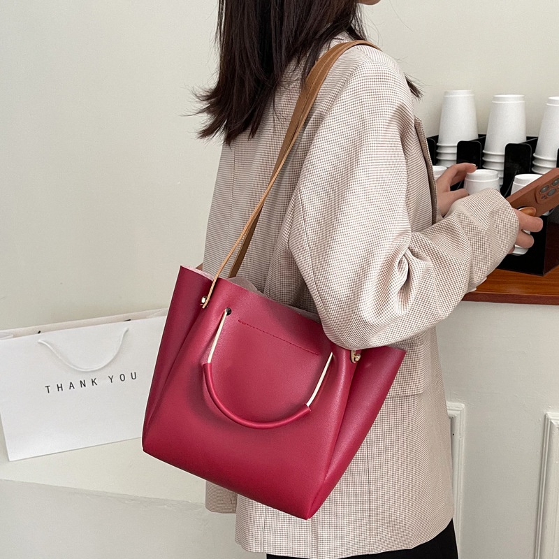 IELGY Túi Đeo Vai Cỡ Lớn Nhiều Màu Sắc Tùy Chọn Phong Cách Hàn Quốc Thời Trang Cho Nữ