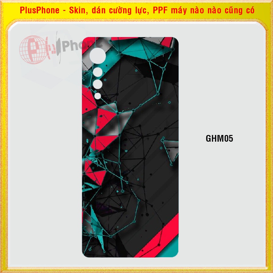 Dán Skin cho điện thoại LG Velvet 5G in phối màu