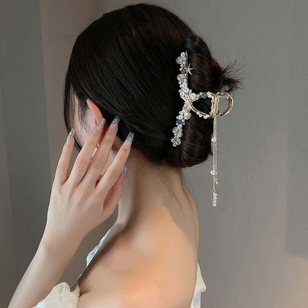 Kẹp Tóc Móng Vuốt Hình Sao Biển Thời Trang Cho Nữ BERNARDO|Kẹp Tóc Phong Cách Hàn Quốc Cho Nữ