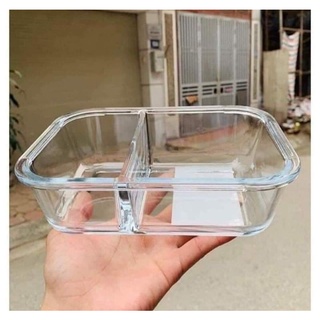 thố thủy tinh 2 ngăn 1000ml