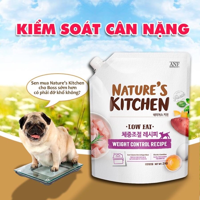 [TRỢ GIÁ MÙA DỊCH] ANF - Nature's Kitchen - Hạt thức ăn cho chó mọi lứa tuổi  chức năng kiểm soát cân nặng 2kg