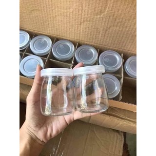 Hũ thủy tinh làm sữa chua (100ml), hũ thủy tinh làm caramen cao cấp