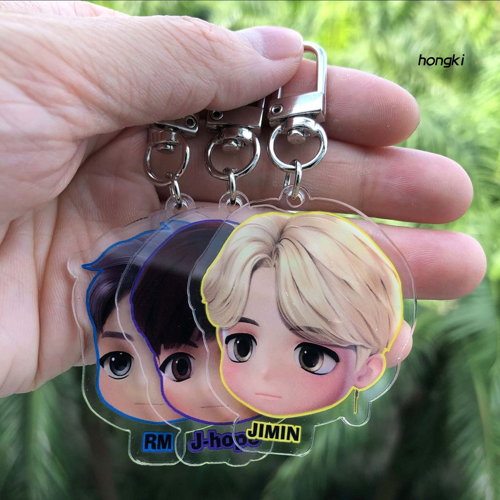 HON|BTS Kim Tae Hyung Acrylic Creative Keychain Cartoon Star Customized Ornaments