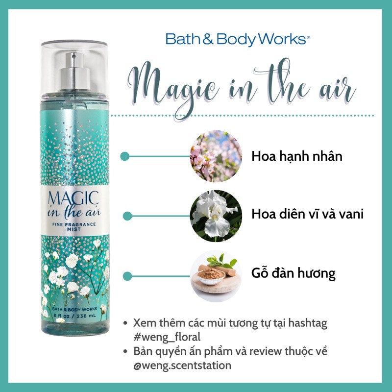 Xịt thơm toàn thân Bodymist Bath & Body Works mùi Magic in The Air