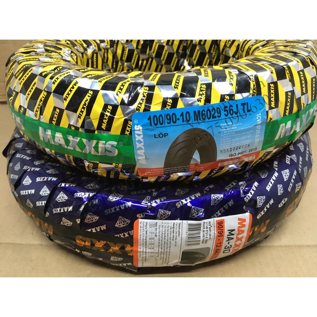 Vỏ lốp trước sau Lead 110, Lead 125 Maxxis, trước 90/90-12, sau 100/90-10