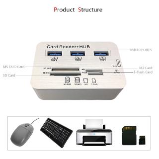 Card Reader Hub Splitter Support MS SD M2 TF Adapter | Shopee Việt Nam