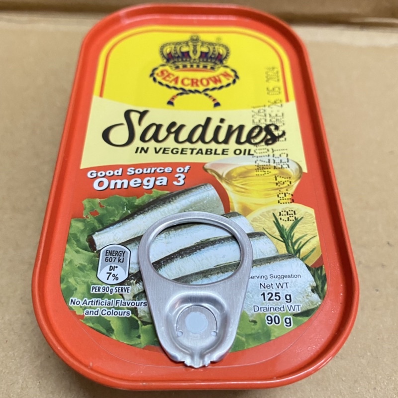 [125 g ] Hộp Cá Trích Sardines Ngâm Dầu SeaCrown