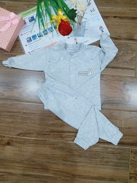 Bộ nỉ cài giữa Nou baby bé trai / bé gái