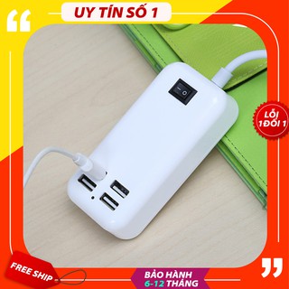 Ổ cắm usb 4 cổng 15w, ổ cắm có công tắc tắt mở tiện dụng