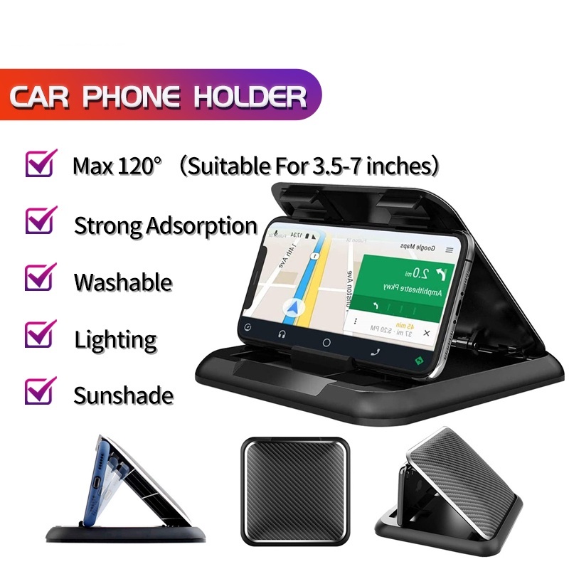Giá Đỡ Điện Thoại iPhone 3-7 inch Bằng Sợi carbon Tùy Chỉnh Tiện Dụng Cho Xe Hơi