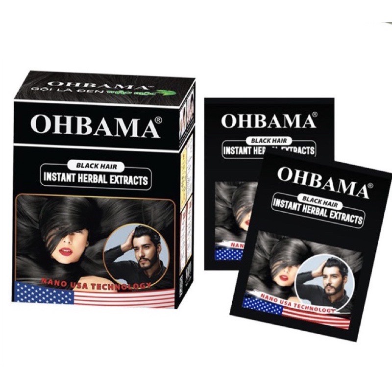 Dầu gội nhuộm tóc GỘI LÀ ĐEN OHBAMA / OBAMA [Gói 20ml]