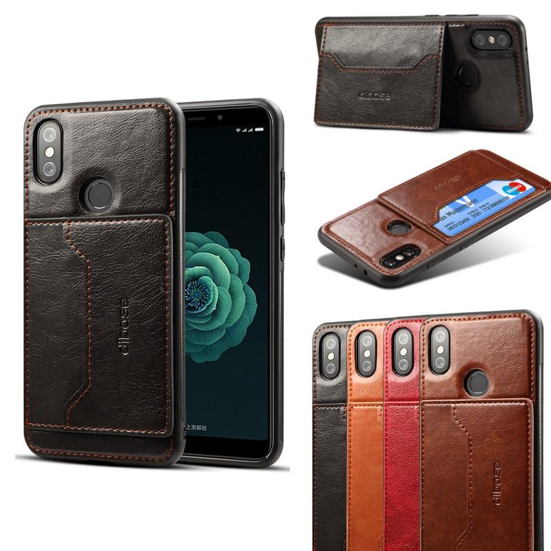 Ốp lưng giả da có ngăn dựng thẻ dành cho Xiaomi Mi A2 / Xiaomi Mi 6X