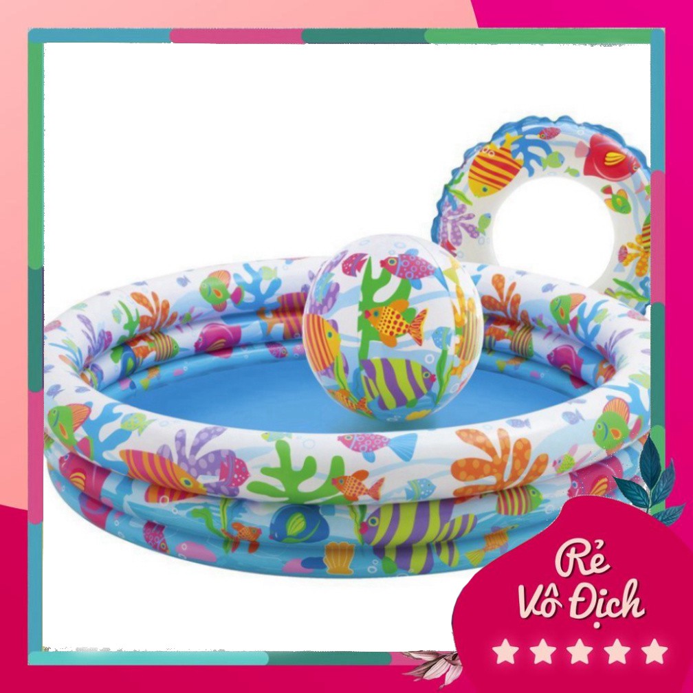 Bể Bơi Phao Tròn 3 Tầng 3 Chi Tiết, Tặng Kèm Phao Và Bóng Chơi Trong Bể Bơi Cho Bé