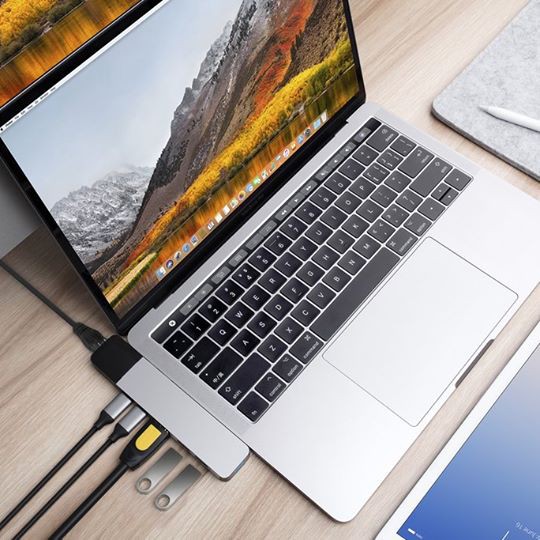 [Mã ELHAMS5 giảm 6% đơn 300K] Cáp chuyển HyperDrive NET 6-in-2 Hub for USB-C MacBook Pro 2016 hàng chính hãng