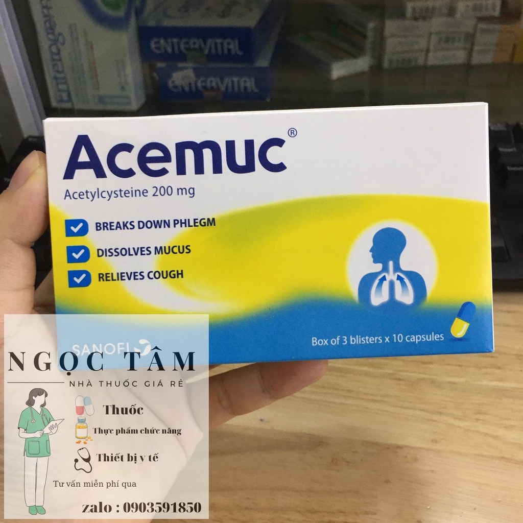 Acemuc 200 viên uống tiêu nhầy