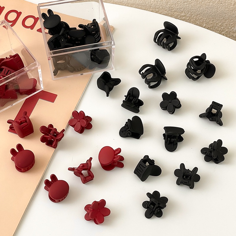 Set 10 Kẹp Tóc Mini Màu Đen Phong Cách Hàn Quốc Cho Nữ