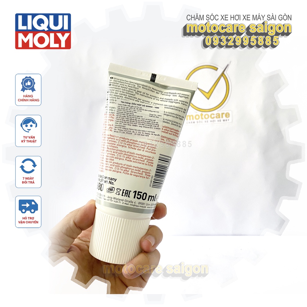 Nhớt Lap Hộp Số Liqui Moly Motorbike Gear Oil 80W-90 Scooter 150ml