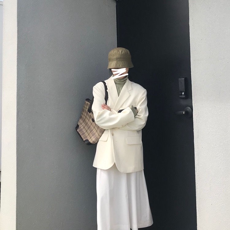 Áo khoác vest dáng rộng thời trang thanh lịch tinh tế cho nữ