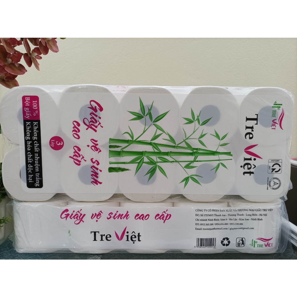 Giấy vê sinh cao cấp Tre Việt loại đẹp 1,3kg