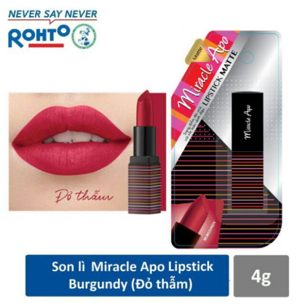 [giahai] Son Siêu Lì Miracle Apo Lipstick Matte