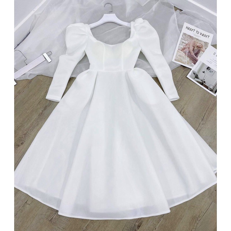 đầm xoè tay phồng ( kèm ảnh và video 1000%)