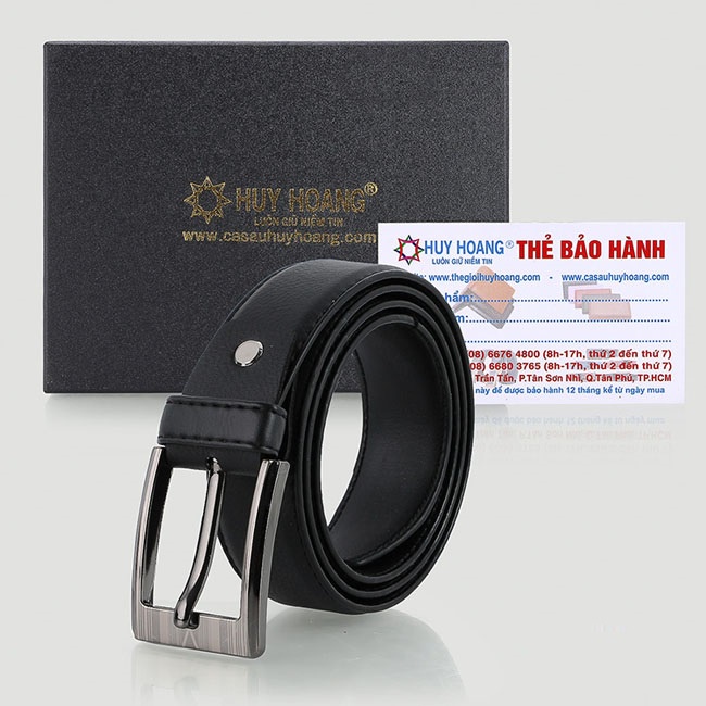 Dây nịt nam Huy Hoàng 3,5P may viền màu bò, đen, nâu HP4004-05-06