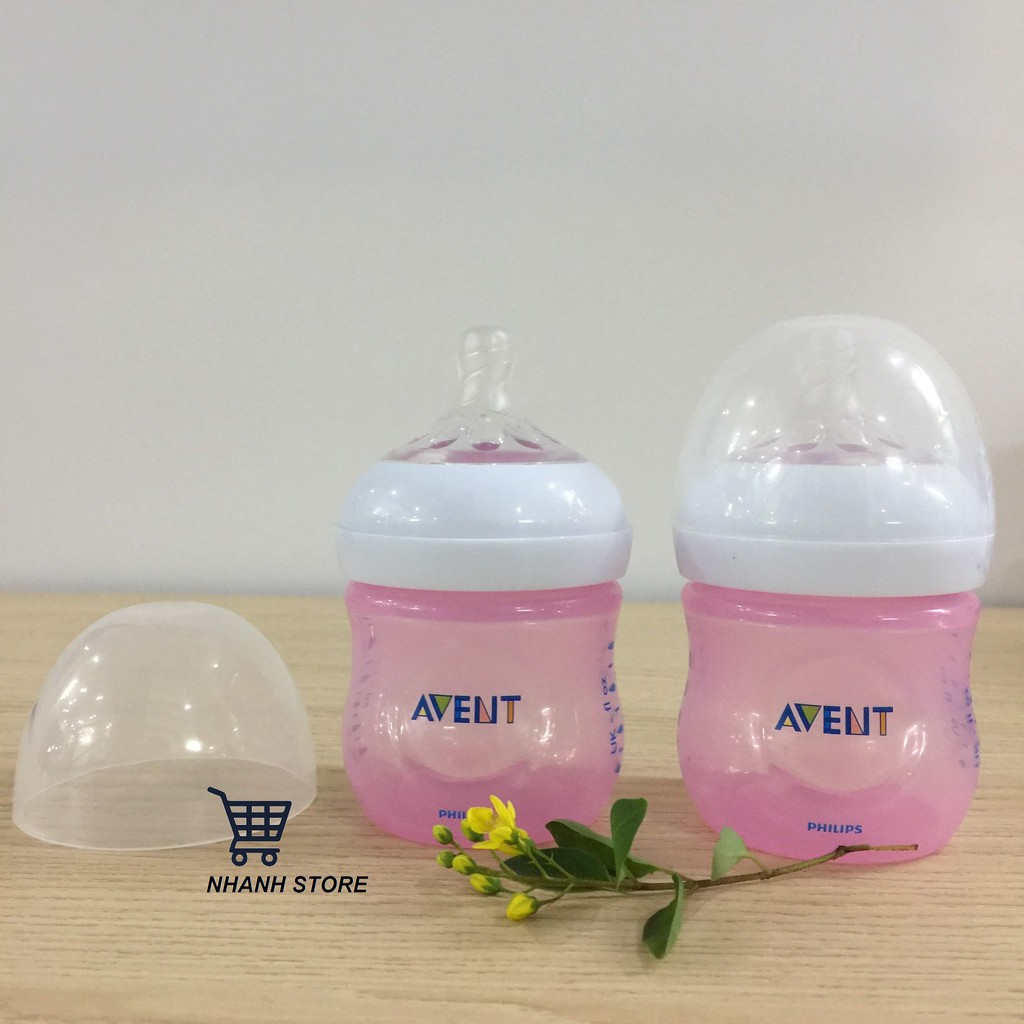 Bình sữa Philips Avent Natutal màu hồng 125ml