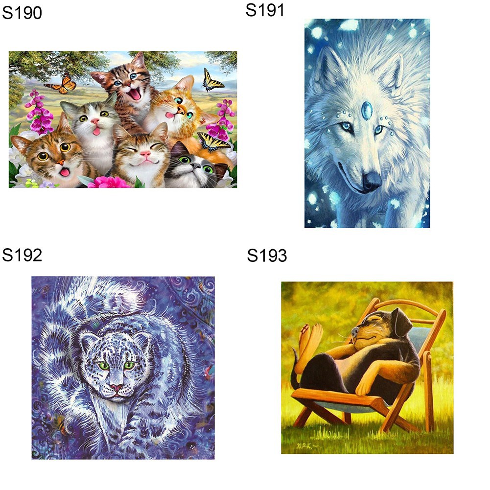 Tranh Đính Đá Hình Động Vật Đáng Yêu Tự Làm